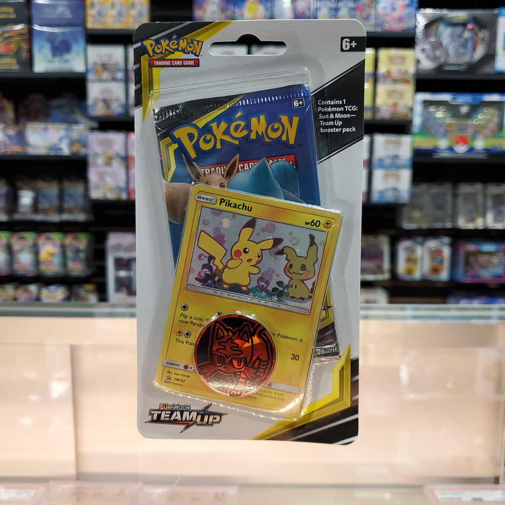 Pokmon TCG: Sun & Moon: Team Up - Checklane Blister (Pikachu) Smoke and Mirrors Hobby Pokmon TCG: Sun & Moon: Team Up - Checklane Blister (Pikachu) Smoke and Mirrors Hobby