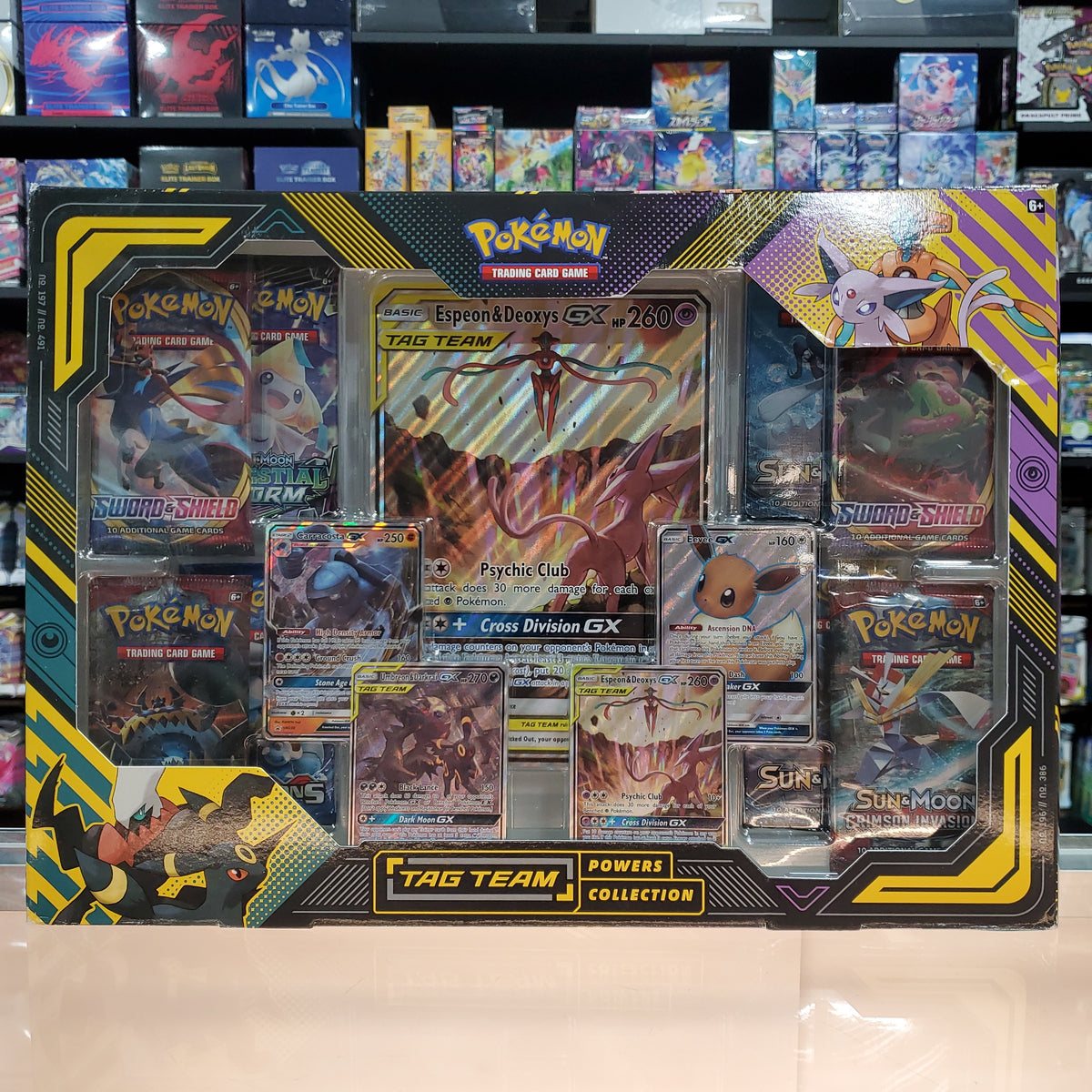 Pokémon TCG: Tag Team Powers Collection (Espeon & Deoxys GX) — Smoke and Mirrors Hobby