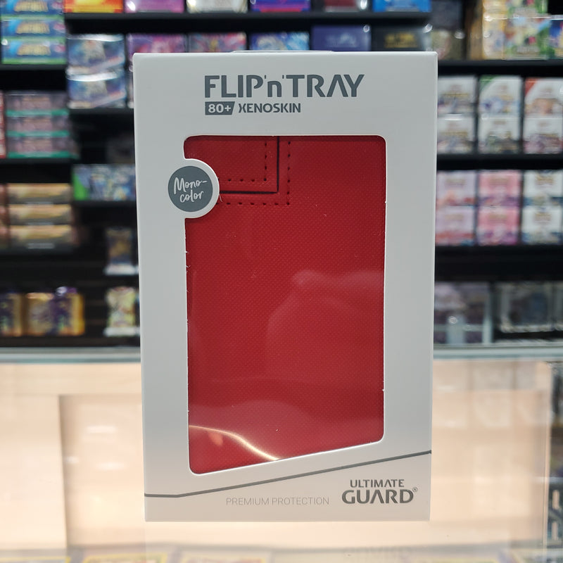 Ultimate Guard - Twin Flip'n'Tray 80+ Xenoskin Deck Case - Monocolor Red