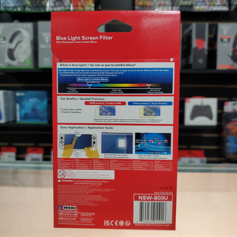 Hori - Blue Light Screen Protector (Nintendo Switch OLED)