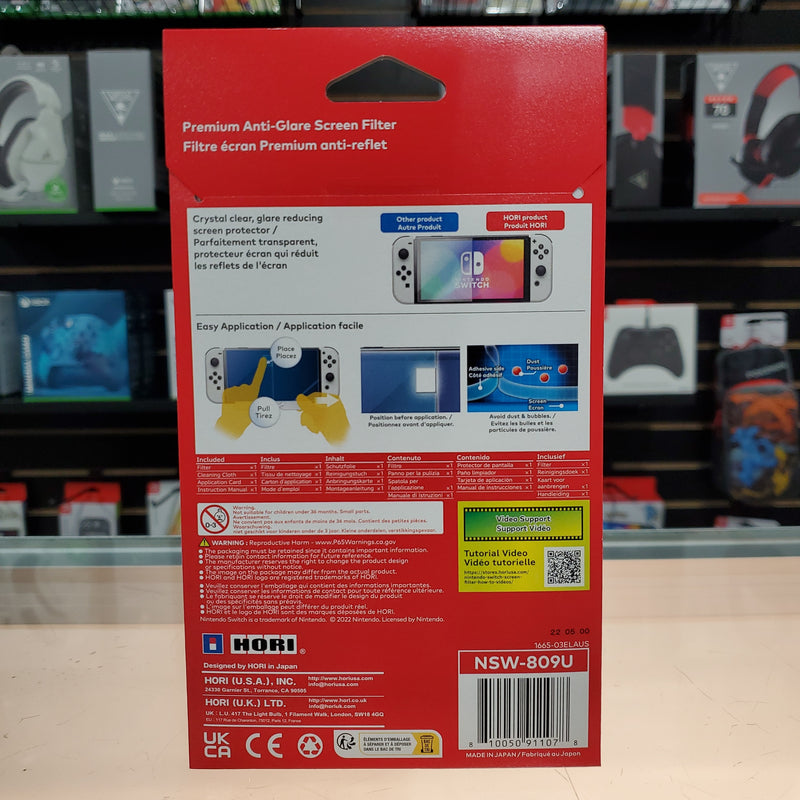 Hori - Premium Anti-Glare Screen Protector (Nintendo Switch OLED)
