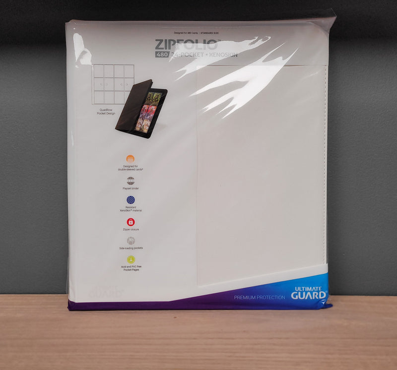 Ultimate Guard - 24 Pocket ZipFolio Xenoskin Quadrow Playset Binder - White