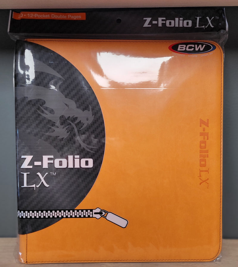 BCW: 12 Pocket Z-Folio LX Zipper Binder - Orange