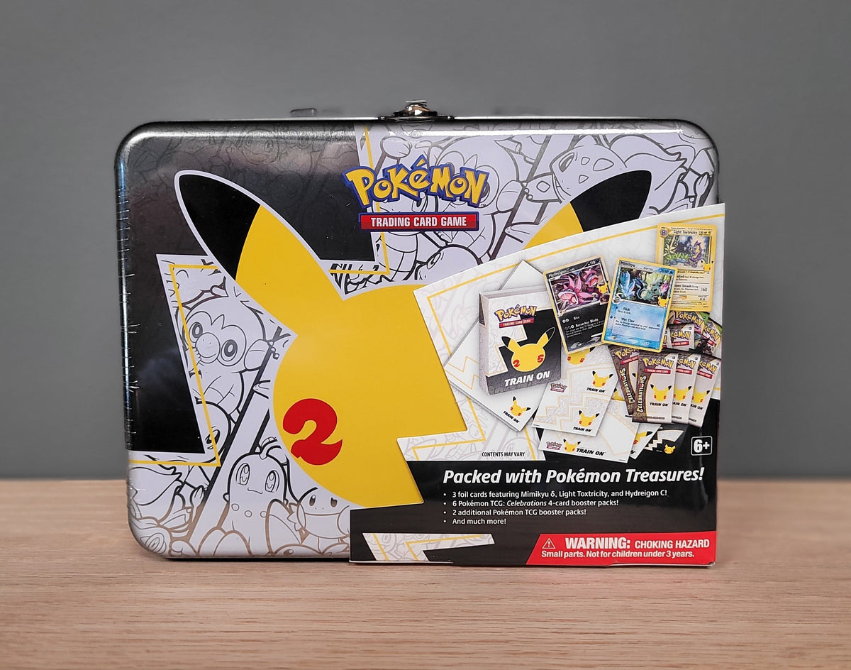 pokemon trading card game celebrations collector chest Prime Collection Pokemon TCG Celebrations 25th Anniversary Collector Chest   Factory Sealed Pikachu 25th Anniversary Box
