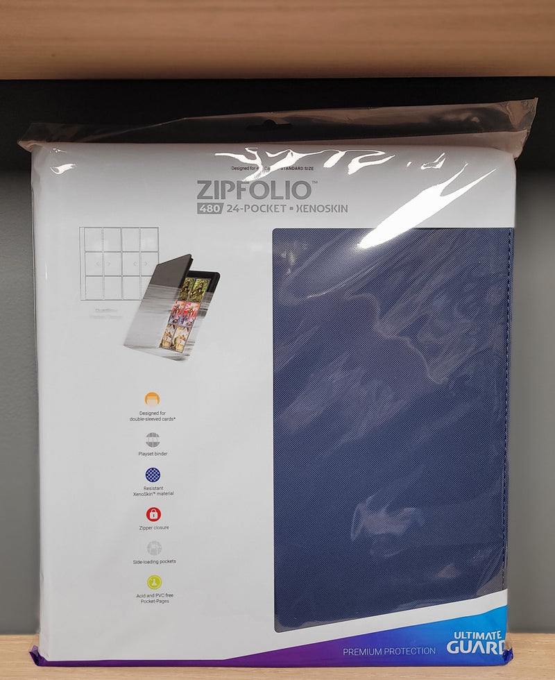 Ultimate Guard - 24 Pocket Xenoskin ZipFolio Quadrow Playset Binder - Dark Blue