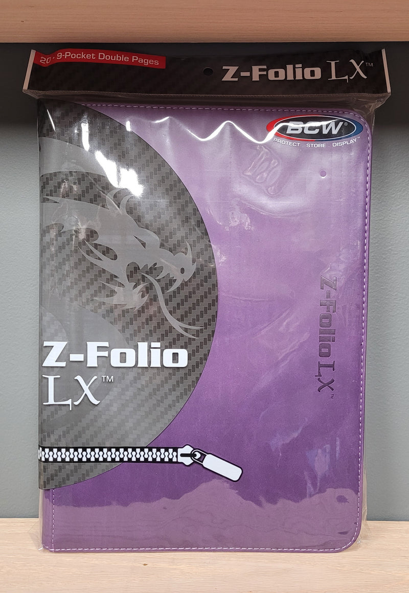 BCW: 9 Pocket Z-Folio LX Zipper Binder - Purple