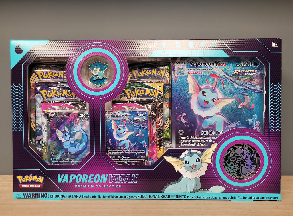 vaporeon vmax pokemon card Pokémon TCG: Premium Collection (Vaporeon VMAX) — Smoke and Mirrors Hobby