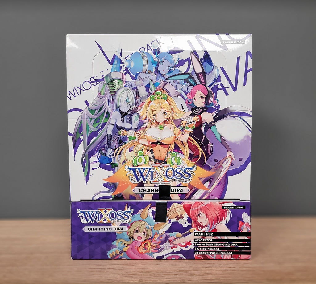 wixoss booster box english TCG: Changing Diva — Smoke and Mirrors Hobby the latest chapter of Acrylic Display Case for Pack Art:Zebstrika munchkin demented