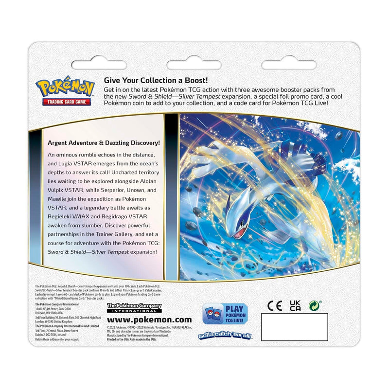 Pokémon TCG: Sword & Shield: Silver Tempest - 3-Pack Blister (Manaphy)