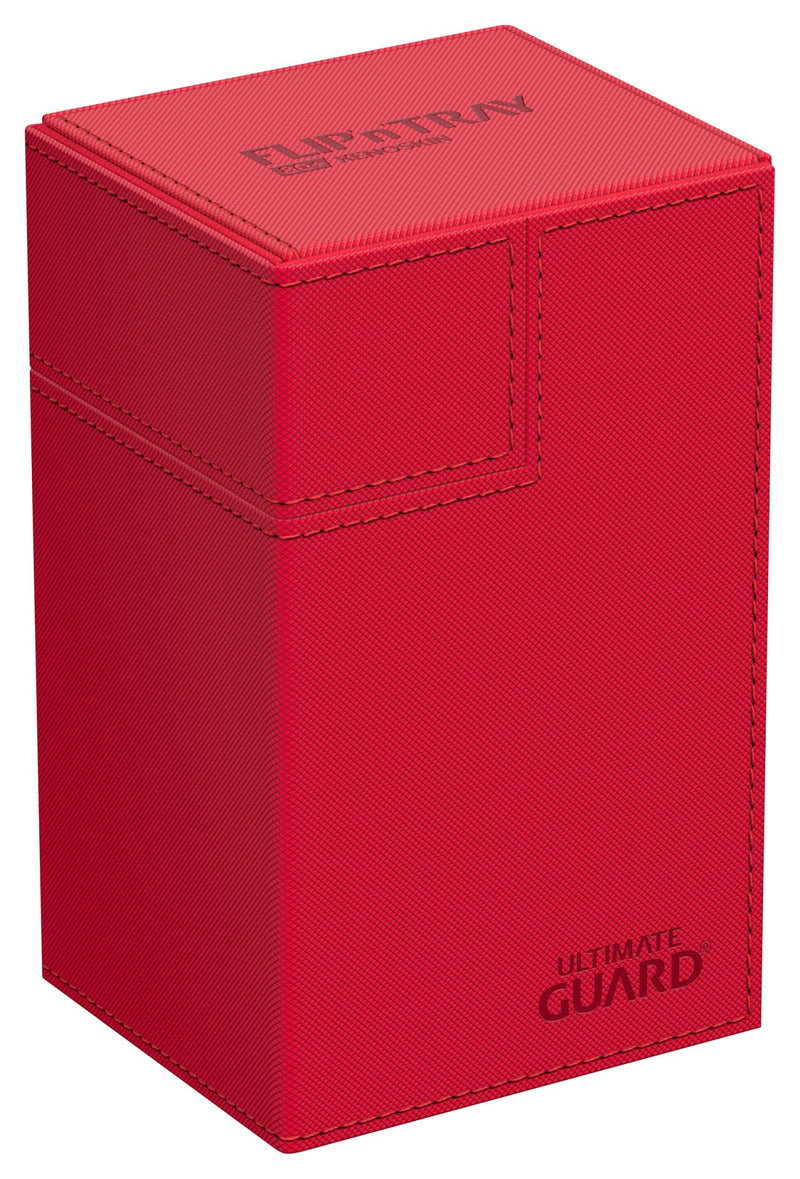 Ultimate Guard - Twin Flip'n'Tray 80+ Xenoskin Deck Case - Monocolor Red