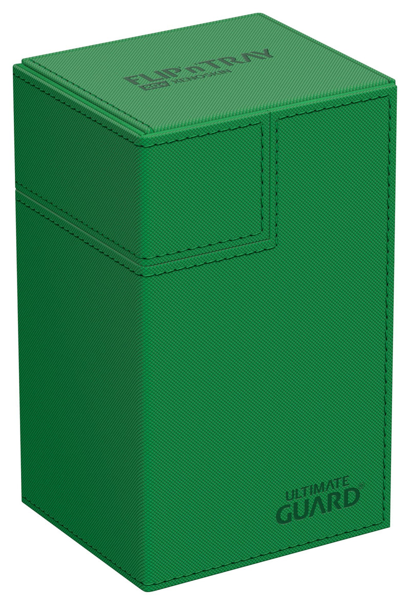Ultimate Guard - Twin Flip'n'Tray 80+ Xenoskin Deck Case - Monocolor Green