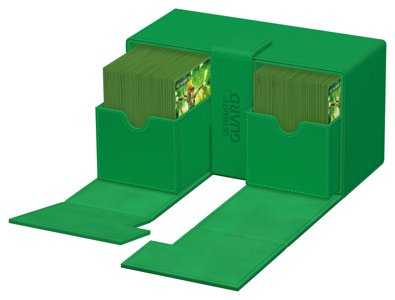 Ultimate Guard - Twin Flip'n'Tray 200+ Xenoskin Deck Case - Green