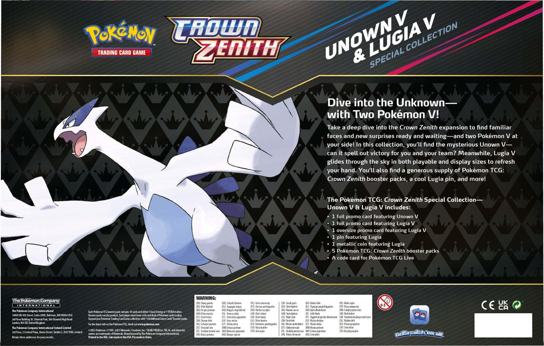 Pokémon TCG: Sword & Shield: Crown Zenith - Special Collection (Unown V & Lugia V)