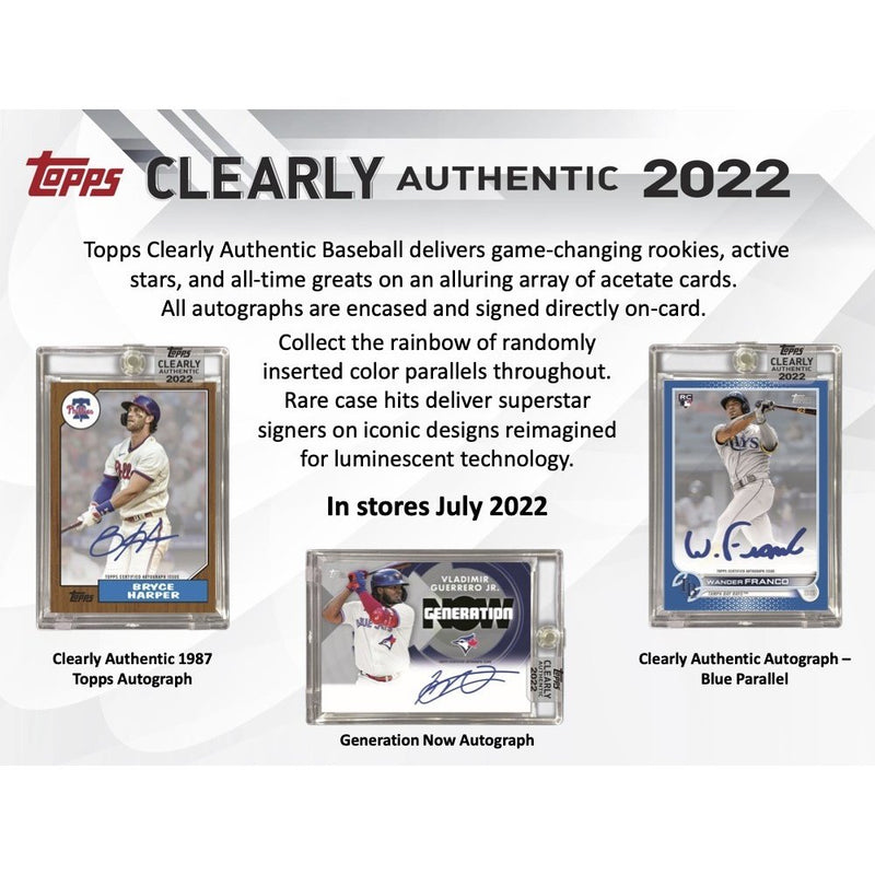 2022 Topps Clearly Authentic Baseball Hobby Box