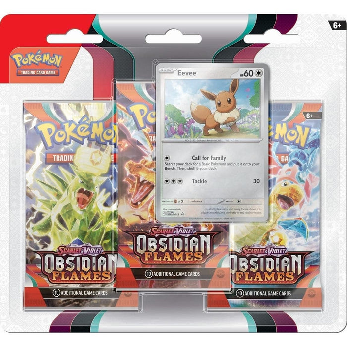Pokémon TCG: Scarlet & Violet: Obsidian Flames - 3-Pack Blisters (Eevee)