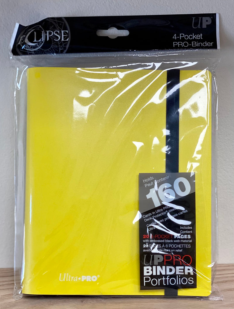 Ultra-PRO Eclipse: 4 Pocket Binder - Lemon Yellow