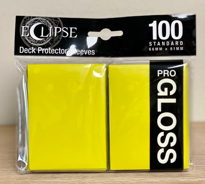Ultra-PRO Eclipse: Deck Protector Sleeves - Lemon Yellow Gloss