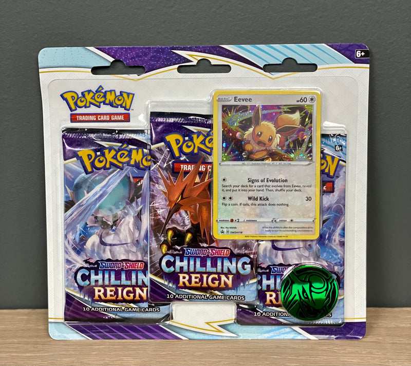 Pokémon TCG: Sword & Shield: Chilling Reign - 3-Pack Blister (Eevee)