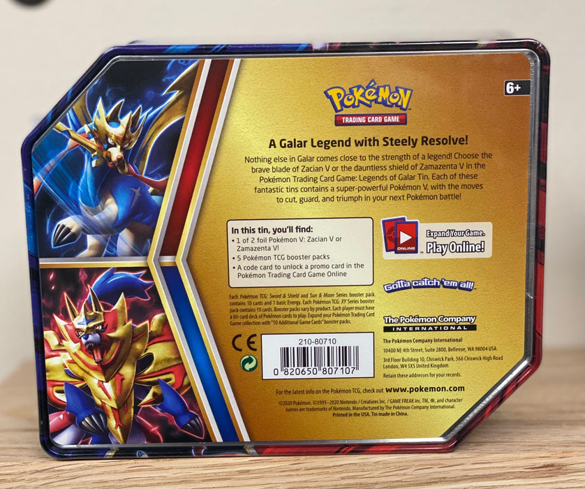 Pokémon TCG: Legends of Galar Tin - Zacian V