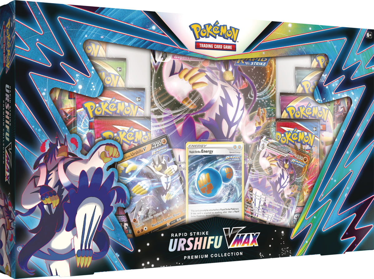 Pokémon TCG: Premium Collection (Rapid Strike Urshifu VMAX) — Smoke and  Mirrors Hobby
