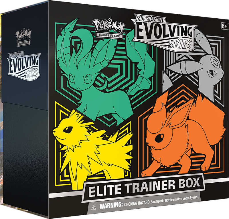 Pokémon TCG: Sword & Shield: Evolving Skies - Elite Trainer Box (Flareon/Jolteon/Umbreon/Leafeon)