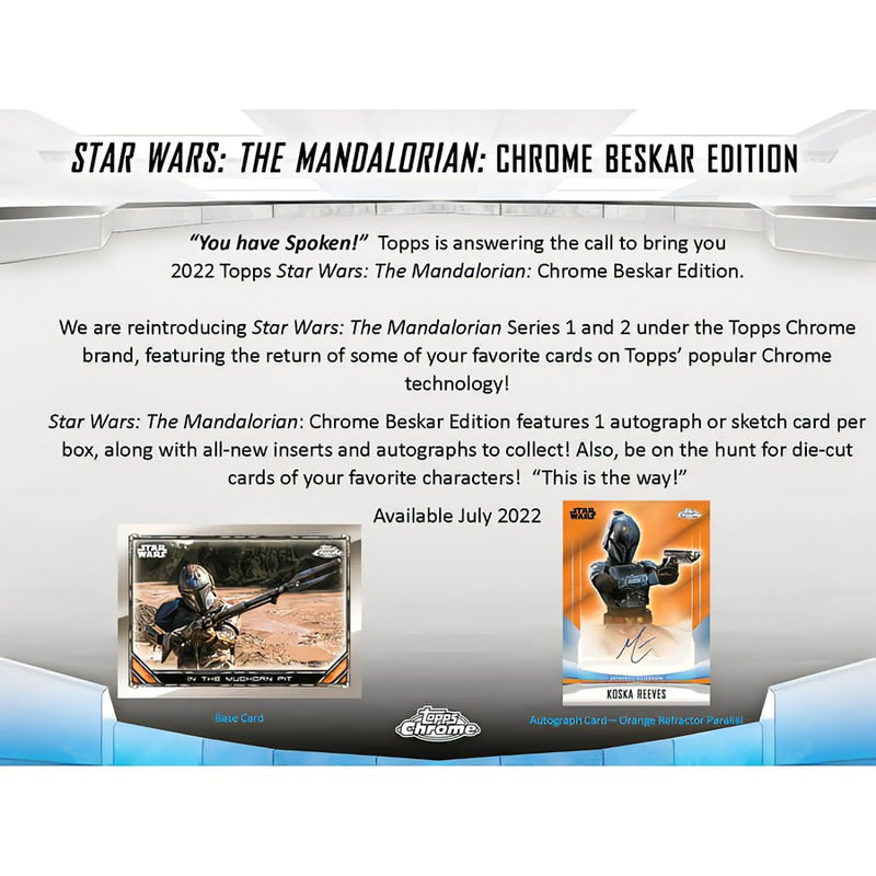 2022 Topps Chrome Star Wars Mandalorian Beskar Box