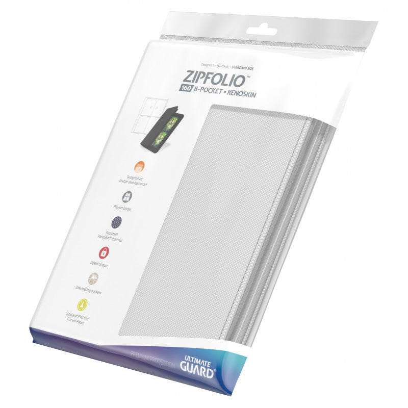 Ultimate Guard - 8 Pocket ZipFolio Xenoskin Playset Binder - White