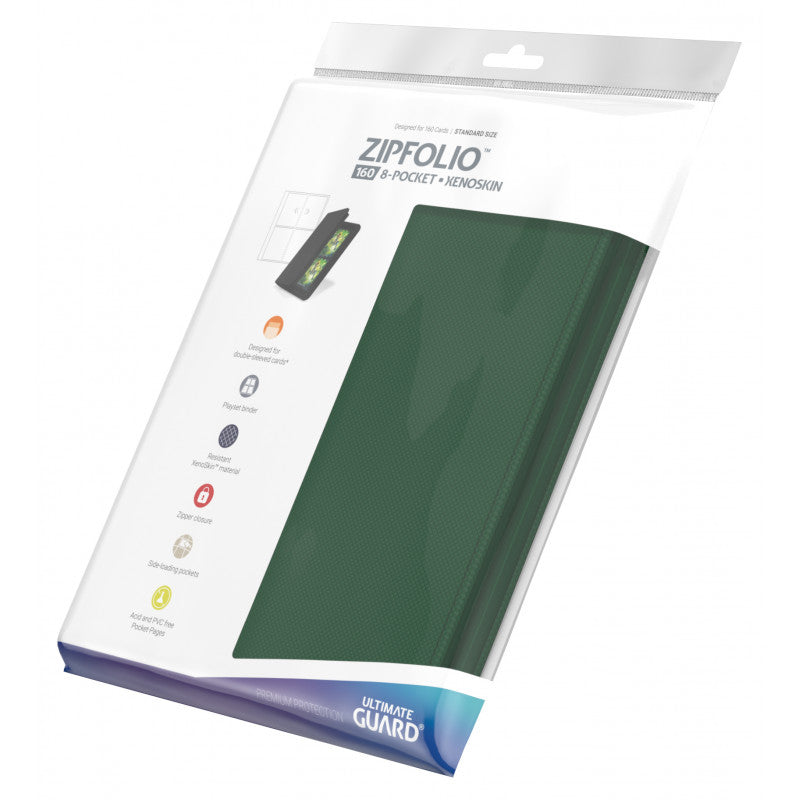 Ultimate Guard - 8 Pocket ZipFolio Xenoskin Playset Binder - Green