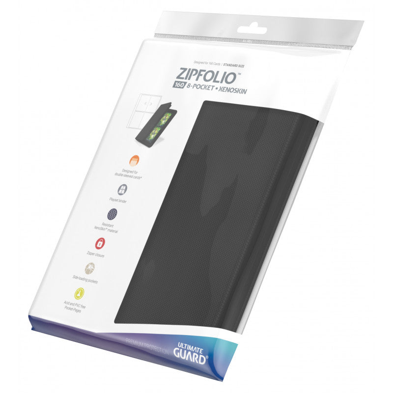 Ultimate Guard - 8 Pocket ZipFolio Xenoskin Playset Binder - Black